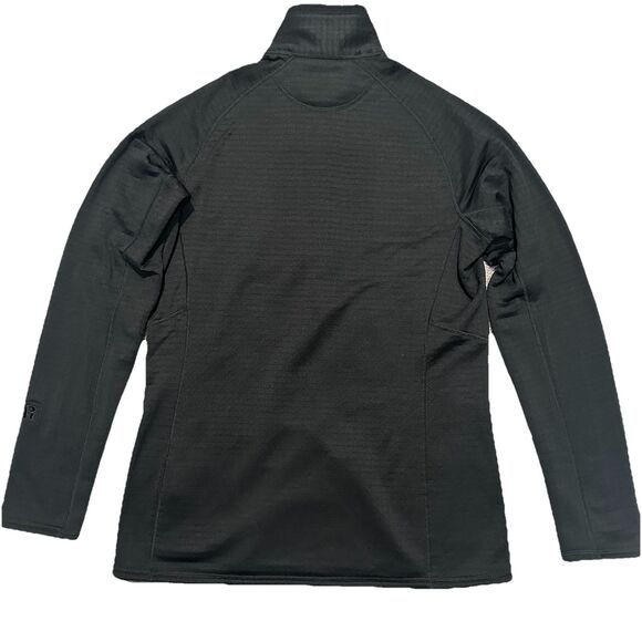 Patagonia Women’s R1 Pullover Fleece Lined S Black 1/2 Zip Slim Pocket Hiking - Picture 6 of 11